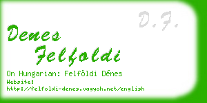 denes felfoldi business card